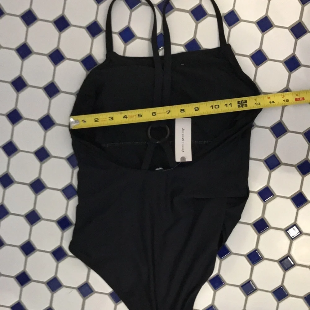 NWT Anthropologie Kaitlyn One piece swim Black S